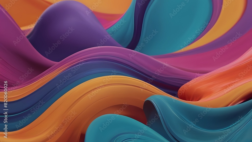 Poster dynamic and colorful abstract wave patterns for a vibrant backdrop