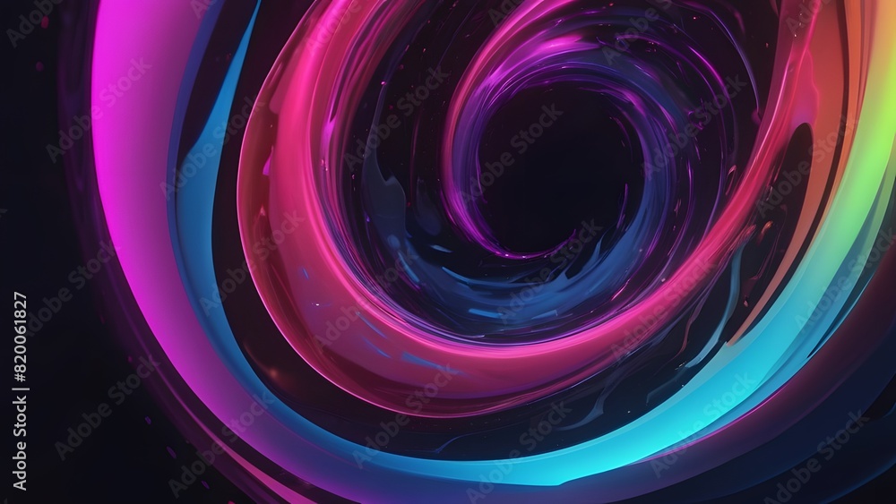 Poster colorful waves in an abstract design creating a vivid background