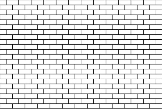 White brick wall. White brick wall seamless pattern. Flat style background