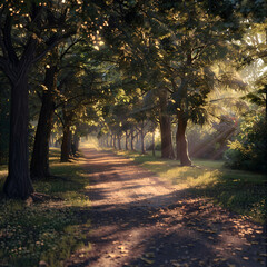 Naklejka premium autumn in the park