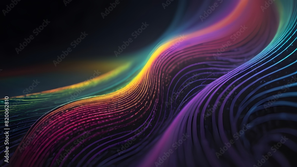 Poster a blend of colorful waves forming an abstract background pattern
