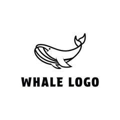 whale logo design concept idea