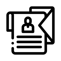 cover letter line icon
