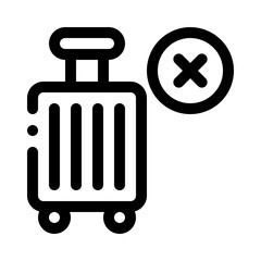 unable to travel line icon