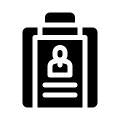 Fototapeta premium ID glyph icon