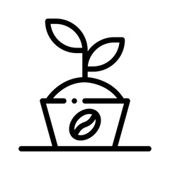 coffee plant line icon