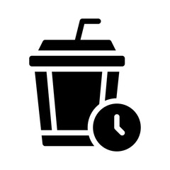 coffee time glyph icon