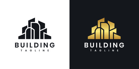 abstract architectural building construction logo design inspiration	