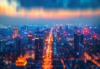 Fototapeta premium Megapolis blurred background