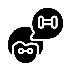training glyph icon