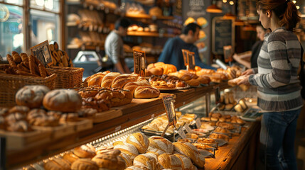 Bakery on display at a market shop