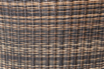 Brown and black wicker of furniture for background	