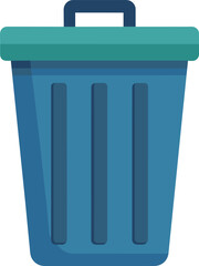illustration trash can flat design art