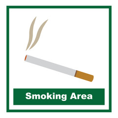 smoking area sign