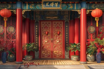 Fototapeta premium Splendid and Magnificent Chinese Ancient Architecture