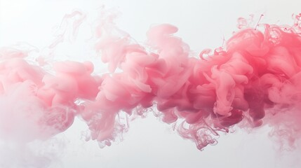 Fototapeta premium Abstract background with pink puffs of smoke, steam. Pink fog. Steam generator for events, parties