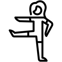 yoga line icon