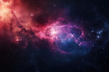 Fototapeta premium Stunning galaxy with vibrant colors and nebulas