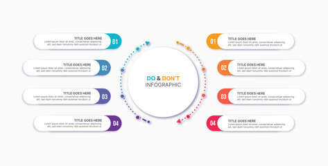 Dos and Don'ts, Comparison Chart Infographic Template Design