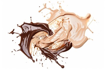 Brown and beige paint splash