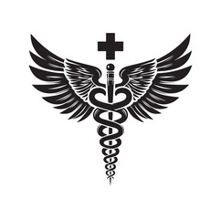 CADUCEUS health SYMBOL, MEDICAL AND HEALTH RELATED ICON 