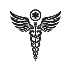 CADUCEUS health SYMBOL, MEDICAL AND HEALTH RELATED ICON 