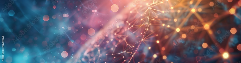 Aufkleber this is an abstract futuristic digital network background with interconnected nodes, geometric shape