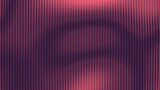 Seamless pink bright zigzag striped hypnotic background loop. Waved looped motion color creativity.