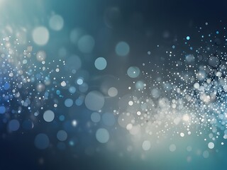 Cool-Toned Elegance: Blue and Silver Abstract Bokeh Background