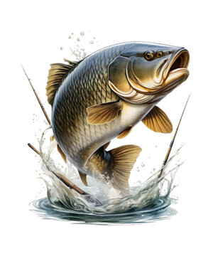 Bass Fishing PNG Bundle Clipart.
