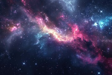 Obraz premium Beautiful galaxy background with vibrant colors