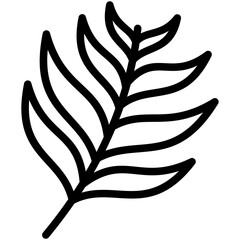 foliage line icon