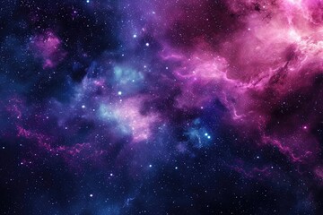 Obraz premium Colorful galaxy with cosmic dust and nebulas