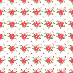 Seamless pattern with decorative daisy flowers