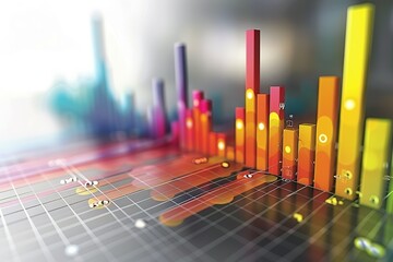 Business Data Graph chart concept background