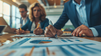 Efficient Sales Team Using Project Management Tools to Drive Sales Growth   Concept of High Performance and Time Management in Photo Realistic Stock Image