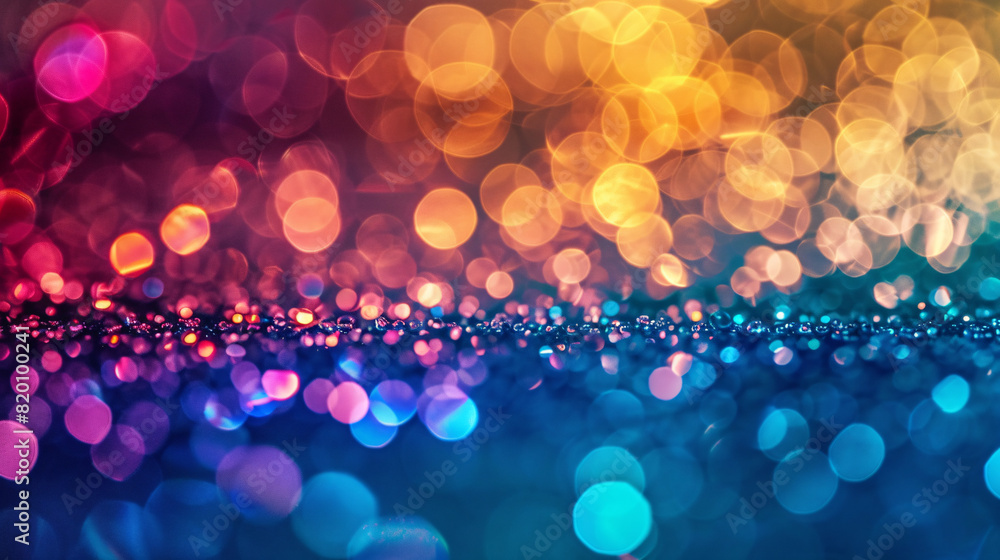 Poster colorful bokeh lights. abstract colorful bokeh lights creating a vibrant and festive atmosphere.