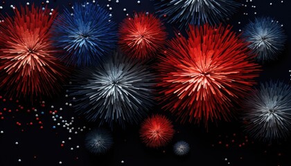 Fireworks light up the night sky in a dazzling display of color and light.