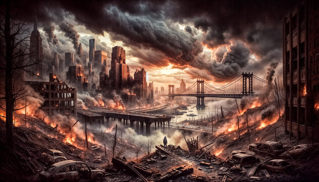 Citt&agrave; in Fiamme, scena apocalittica