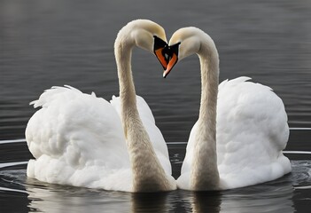 Obraz premium 2 Swans on a Lake