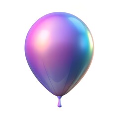 3d realistic hologram Balloon. Holiday illustration of flying glossy balloon.