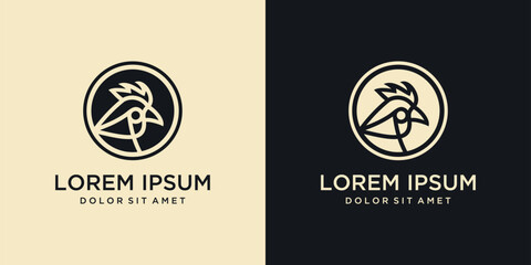 inspiration Abstract chicken head logo template icon design © sang