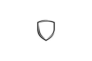 Shield minimalist logo design template