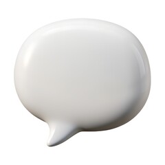 Speech bubble white color. Chat dialogue bubble text. Modern Realistic 3d design.