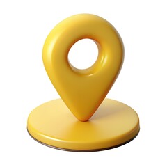 Yellow Mark location Icon. Modern Realistic 3d design.