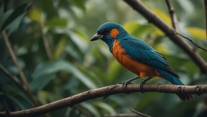 Stunning bird perched on a branch
