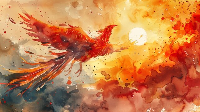 A phoenix is a mythical bird that is said to rise from the ashes of its predecessor