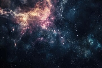 Fototapeta premium Beautiful galaxy background with vibrant colors