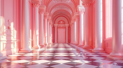 Pink Marble Classic Columns Gallery