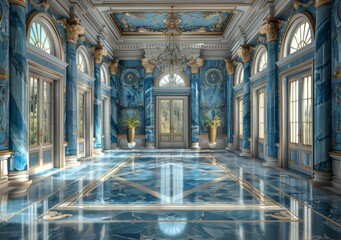 Obraz premium Grand Hall Interior with Exquisite Details